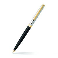 Sheaffer Sagaris Black Barrel Chrome Cap Ballpoint Pen 9475-2