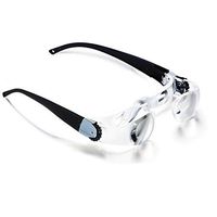 Kingsea Adjustable Magnifying Lens TV Myopia Glasses,2.1X Handsfree Binocular Magnification Glasses 0-300 Degree Reading,Research, Watching, Fishing,Electronics Repair for Myopia