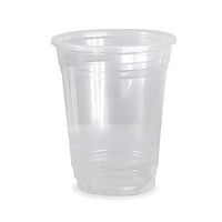 SafePro 100 Sets 20 oz Plastic CLEAR Cups with FLAT Lids for Iced Coffee Bubble Boba Tea Smoothie