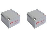 NPP NP12-26Ah 12V 26 Ah Rechargeable Lead Acid Battery with Nut and Bolt T3 Terminals / (2pcs)