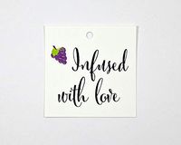 24-2" Infused With Love, Grapes, Wine Wedding Favor Tag (SQ-084-WT