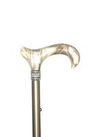 Classy Walking Canes CWC4170WHD Adjustable White Rhinestone Cane - Cream White 31-38” Adjustable Height Cane with Aluminum Shaft. Functional Grip Cane