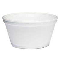 DART Foam Container, 8 oz, White