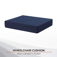 Sammons Preston Wheelchair Foam Cushion, 18" x 16" x 2", Wheelchair Accessory, Comfortable Seat Pad with Removable Washable Cover, Foam Support Pad, Lower Back, Tailbone, and Sciatica Pain Relief