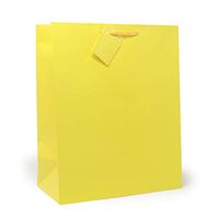 Allgala 12PK Value Premium Solid Color Paper Gift Bags (13"LG-Yellow-GP50112)