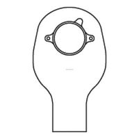 Box of 10 10" SUR-FIT Natura Drainable Pouch (R) Flange 2 1/4' Opaque ConvaTec 401508