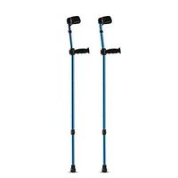 Walking stick Forearm Crutches Pair Lightweight Arm Cuff Crutch - Adjustable, Foldable,Ergonomic,Non Skid Replaceable Rubber Tips Fauay