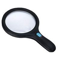 Large Magnifying Glass with 12 LED Lights Best Jumbo Size Handheld Illuminated Elderly Reading Magnifier 1.8X 5X HD Lens, for Books Newspapers Maps Coins Jewellery Hobbies Crafts
