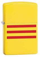 Zippo Lighter: South Vietnam Flag - Lemon Matte 79821