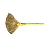 LCAIHUA Broom Long Handle Broom Natural Miscanthus Hand Broom Brush Indoor Sweeping Sweeper Plant Small Broom (Color : Yellow, Size : 87x30cm)
