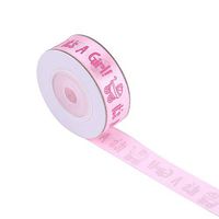 Nikou Baby Shower Ribbon - 10Yards/Roll Stain Ribbon Polyester Ribbon Baby Shower Christening Party Favor Gift Stain Ribbon (Color : Pink)