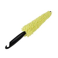 Sacow Wheel Brush, Sponge Wheel Cleaner Car Care Washing Brush Steel Wheel Cleaning Brush Yellow