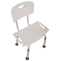 OMECAL FDA 450LBS Medical Shower Chair Bath Seat,Upgraded Aluminum Legs Stool Transfer Bench SPA Bathroom Bathtub Chair Home No-Slip Safety Adjustable 7 Height(with Back)