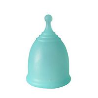 Women Menstrual Cup, 100% Medical Grade Silicone Sports Lady Feminine Cup Hygeine Copa Reusable Menstrual Cup Health Care - Pad and Tampon Alternative - (Blue, S)
