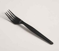 FORK, HEAVYWEIGHT BLACK POLYSTYRENE BULK PLASTIC