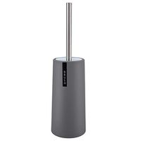 ViaGasaFamido Toilet Brush and Holder Freestanding Toilet Brush Holder Set Toilet Bowl Brush Cleaner Scrubber with Long Stainless Steel Handle for Bathroom, Space Saving, Deep Cleaning(Gray)