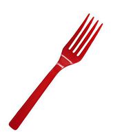 Party Essentials 400 Count Hard Plastic Forks Available in 8 Colors, Red
