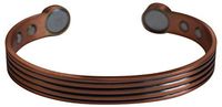 Striped 100% Copper Bracelet. Made with Solid and High Gauge Pure Copper& Magnets Helps Reducing The Joint Pain and Stiffness, Joint Related Inflammation and Skin Allergies.