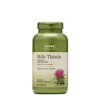GNC Herbal Plus Milk Thistle 200mg, 200 Capsules, Supports Liver Health