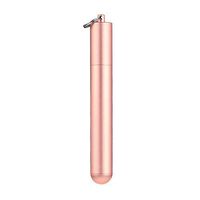 Flickering Telescopic 304 Stainless Steel Metal Drinking Straws, Reusable Collapsible Straws, Food Grade Portable Safe Washable Portable Metal Case, Folding Cleaning Brush - Rose Gold
