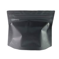 1dingdeals 25pcs Heat Sealable Double Ziplock Aluminum Mylar Stand-Up Coffee Storage Bags with Pull Tab (5oz, Matte Black)