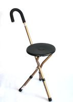 Harvy Seat Cane with Adjustable Legs - 225lbs Weight Max.