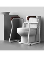 Echotang Toilet Handrail Shelf Fit Most Toilet Seats Bathroom Standing Frame Assist Handrail Grab Bar Anti-Rollover Safety Rail for Elderly, Handicap, Disabled Use