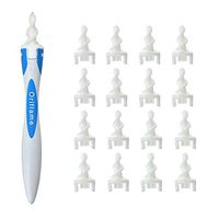 Ear Wax Removal Kit, Silicone Ear Pick Earwax Remover Tool Kit, q Grips Earwax Cleaner with 16 Replacement Tips