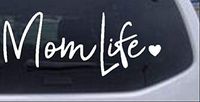 CCI Mom Life Decal Vinyl Sticker|Cars Trucks Vans Walls Laptop (White, 10 in)