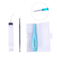 Lighted Earwax Removal - Tonsil Stone Removal Tool (Bule), 3 Tips - Tonsillolith Pick Case, 1 Cleaning Tool, 1 Stainless Steel Earwax Removal Kit