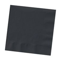 Creative Converting Touch of Color 200 Count 2-Ply Paper Beverage Napkins, Black Velvet (259134)