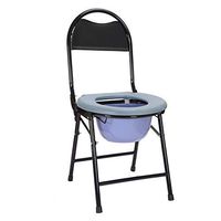 Z-Walker@ Folding Seat Commode Chair Bedside Fits Most Liner Portable Lightweight Wide for Adults Handicac Elderly