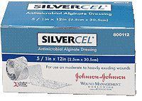 SILVERCEL Antimicrobial Alginate Dressing - 2 x 2" Rope - - Box of 5