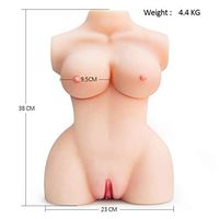 LEIONA 3D Realistic Lifelike Soft Silicone Dolls Artificial Toys for Male with 2 Entries Cup Soft Silicone Men's Male Adult Toys, Best Gift Men Couples Silicone Toys Delay Trainer,T-Shirt Underwear