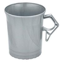 Newbury Silver Plastic Coffee Cups, 8oz 8 Per Pack