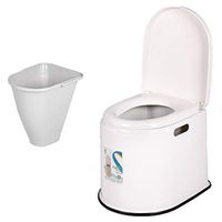 Plastic Commode Chair Elderly Disabled Toilet Stool Pregnant Woman Non-Slip Toilet Multifunction Mobile Toilet Bowl Household Portable Toilet Stool,A
