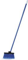 Carlisle 3686314 Duo-Sweep Light-Weight Flagged Industrial Lobby Broom with Metal Threaded Handle, Blue