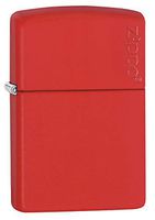 Zippo Logo Red Matte Pocket Lighter