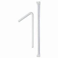 SCC875WX - Solo Wrapped Super-Jumbo Flexible Straws, 7 5/8amp;quot, White