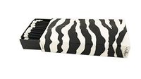 The Joy of Light Designer Matches Black and White Zebra Print on Embossed Matte 4" Collectible Matchbox