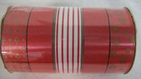 2 Sets of 5 Count Christmas Red Holiday Ribbon
