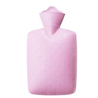 YUN Hot Water Bottle Water Injection Explosion-Proof Rubber Irrigation Hand Warmer Large Water Heating Water Bag (Color : Light Pink)
