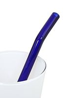 Brilliant Blue Barely Bent Smoothie Straw
