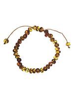 Baltic Amber Adult Adjustable Bracelet by UMAI - Pain Relief for Arthritis, Migraine, Anxiety, Carpal Tunnel (Polished Cognac)