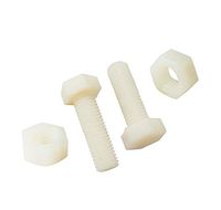 Nylon Hex Bolt Karcy M6x25mm Full Thread Hex Head Screw Bolt Nut Nylon Hex Bolt 1/4 20 Pair