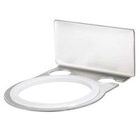 Blusea Space-Saving Wall-Mounted Hairdryer Frame Stainless Steel Door Mounted Hairdryer Storage Rack Self Adhesive Hairdryer Rack