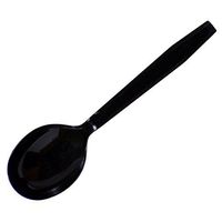 Daxwell Plastic Soup Spoons, Extra Heavy Weight Polystyrene (PS), Black, 5.75", A10003621 (Case of 1,000)