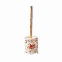 Yyqx Toilet Brush Ceramics Toilet Brush and Holder Holder for Bathroom Toilet Toilet Brush Set Stainless Steel Handle Loo Brush Toilet Bowl Brush Set (Color : Beige, Size : B)