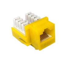 Morris 88424 Cat6 (RJ45) Unshielded Keystone Jack, Yellow