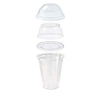 25 count Grab n' Go Parfait/Snack Cup, Includes Insert with Lid, and Dome Lid with Signature Party Picks (12 ounce)